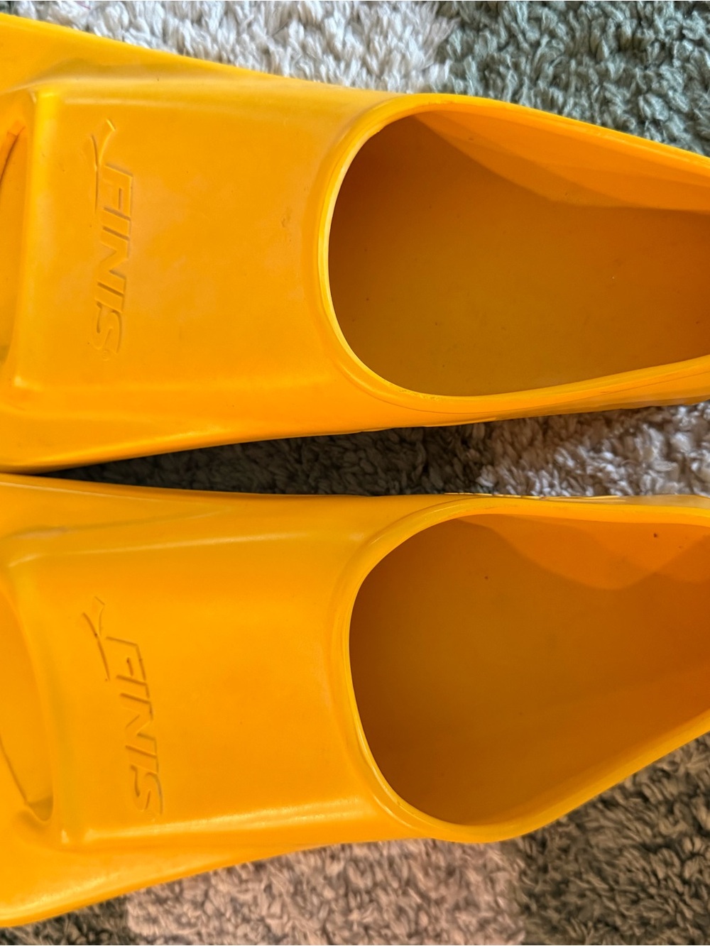 Womens Yellow Swim Fins - Lightweight Training Flippers